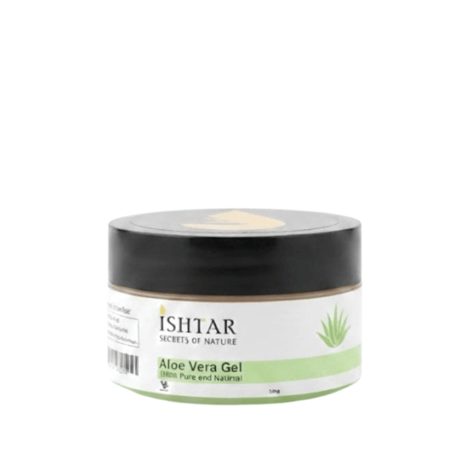 Ishtar Secrets of Nature aloe vera gel, 100% pure and natural soothing gel in cosmetic jar, 150 g