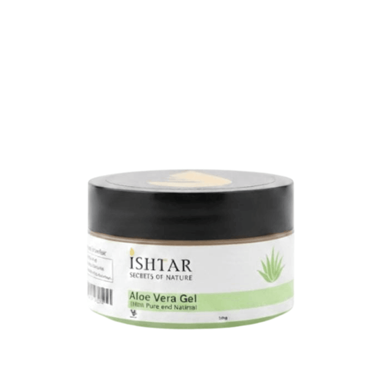 Ishtar Secrets of Nature aloe vera gel, 100% pure and natural soothing gel in cosmetic jar, 150 g