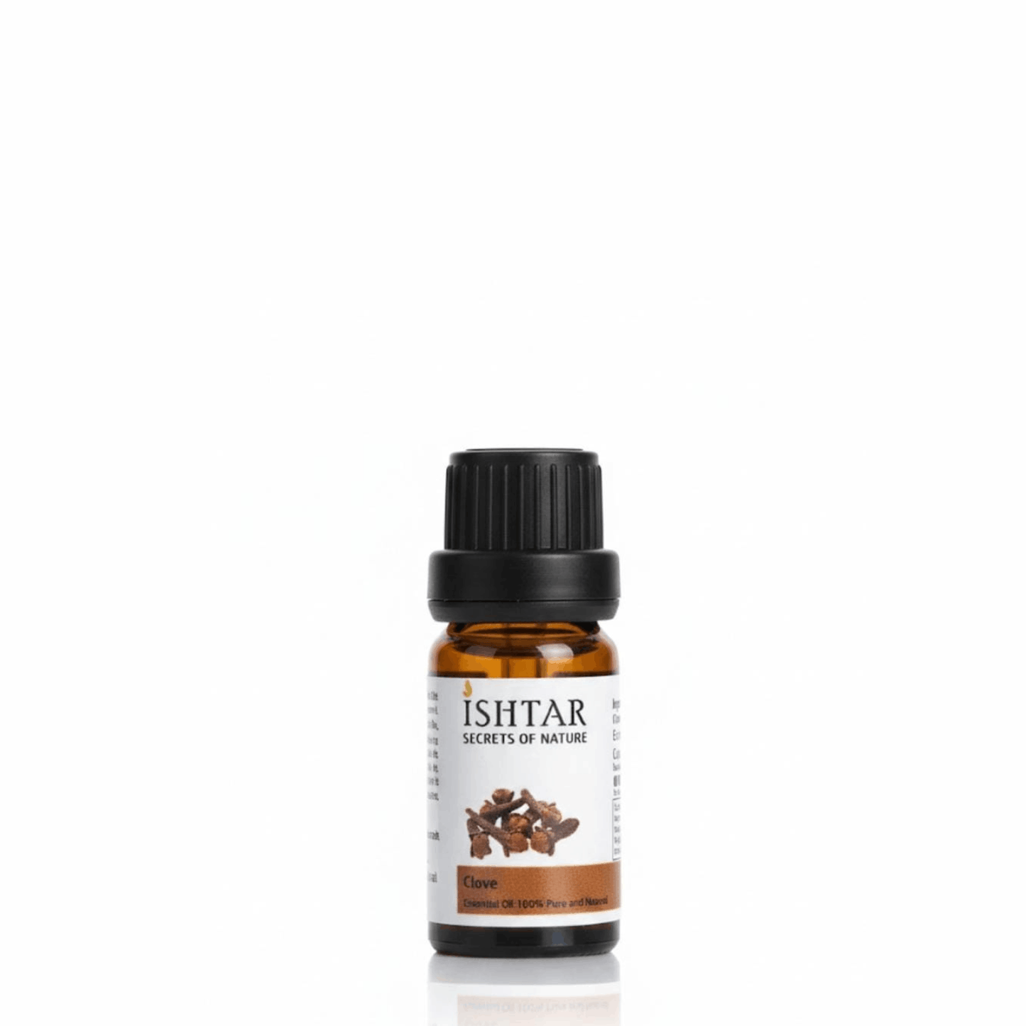 Ishtar Secrets of Nature clove essential oil, 100% pure and natural essential oil in amber glass bottle