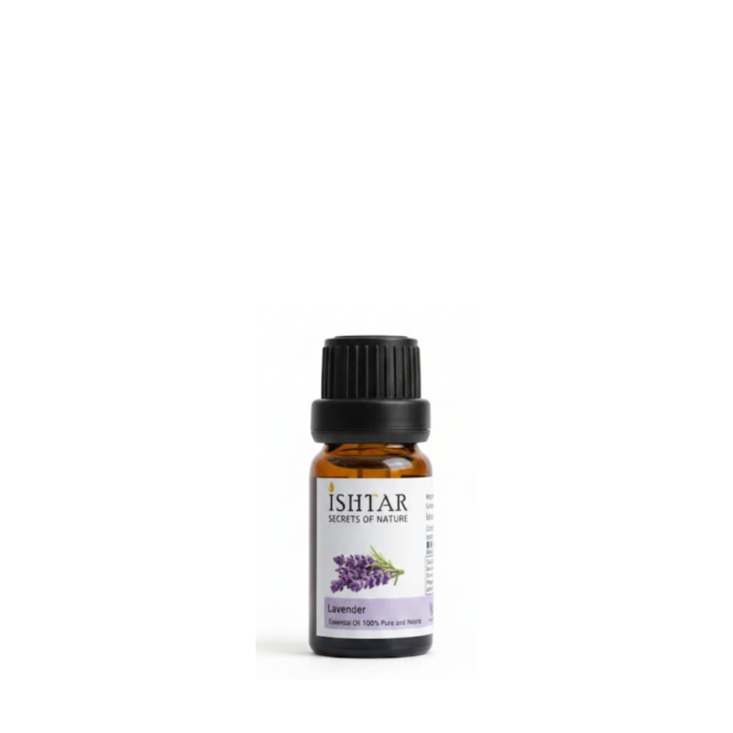 Ishtar Secrets of Nature lavender essential oil bottle, 100% pure and natural