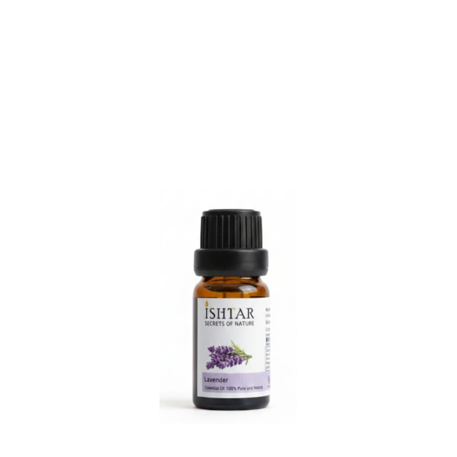 Ishtar Secrets of Nature lavender essential oil bottle, 100% pure and natural