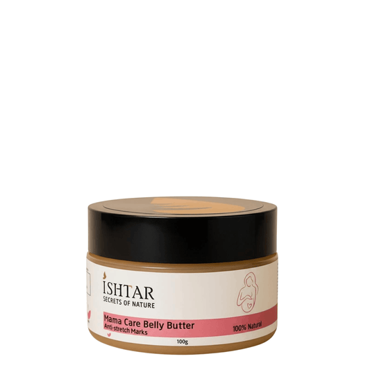 Ishtar Secrets of Nature Mama Care Belly Butter, 100% natural anti-stretch marks body butter for pregnancy, 100 g