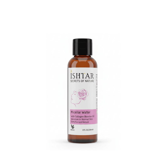 Ishtar Secrets of Nature Micellar Water with Collagen Booster Oil for sensitive to normal skin, 100% pure and natural, 118ml